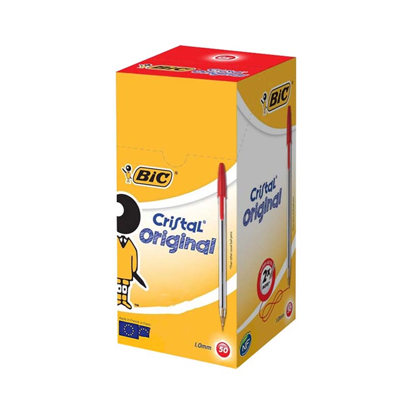 BIC BALL PEN 50PCS CRYSTAL RED