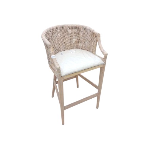 SAFAVIEH RATTAN HIGH CHAIR SEA4