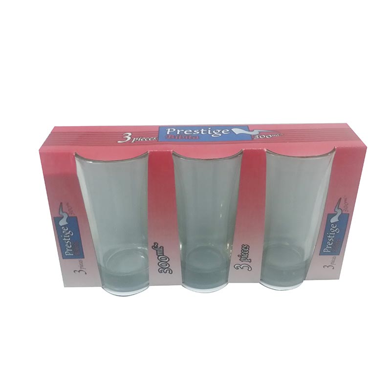 GLASS DRINKING 300ML 3PCS PREST