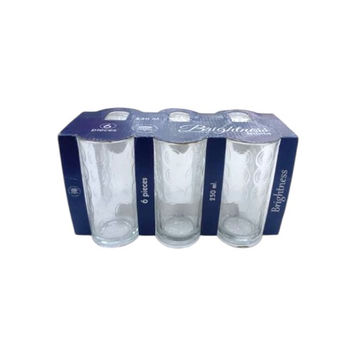 DRINKING GLASS 6PCS BRIGHTNESS