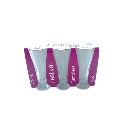 DRINKING GLASS 3PCS FESTIVAL