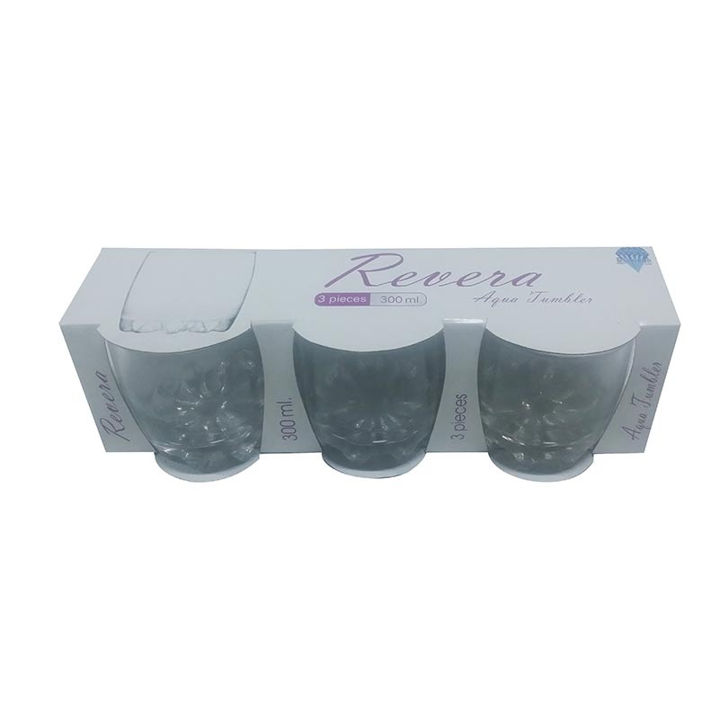GLASS DRINKING 300ML 3PCS REVER