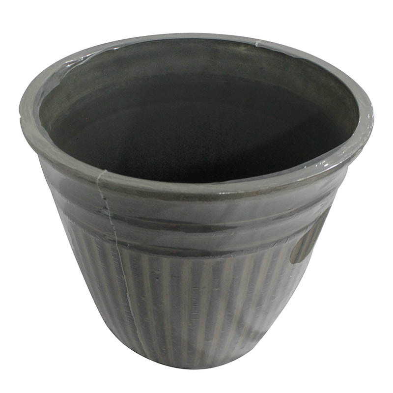 FLOWER POT 25CM GRAY SL2215C