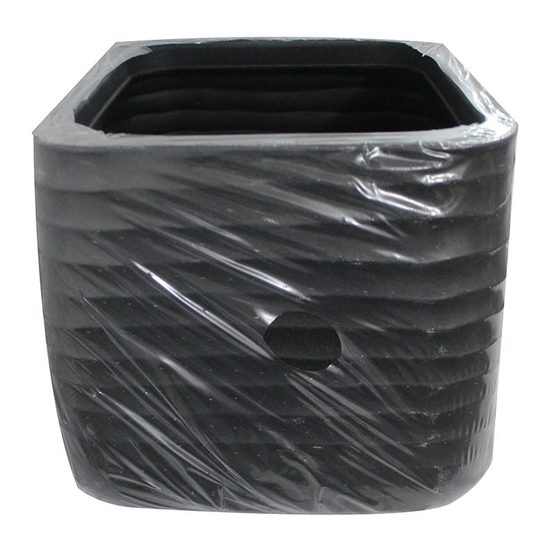 FLOWER POT 38CM BLACK GL8602B