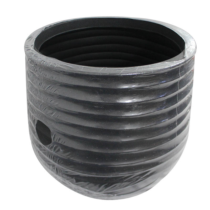 FLOWER POT 38CM BLACK GL8603B