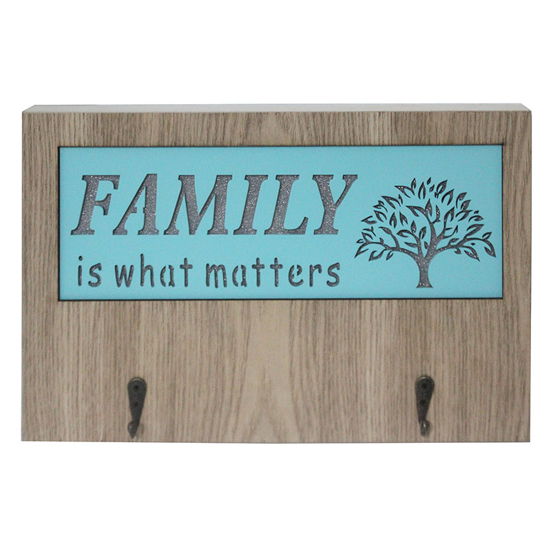WOODEN FRAME FAMILY WHOOK 30X19