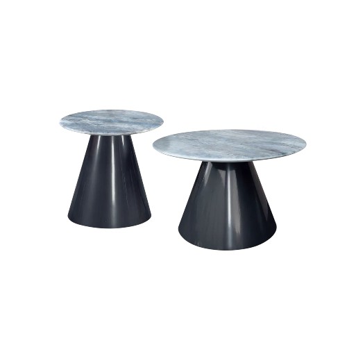 TEA TABLE 2PCS SET BLACK-GREY