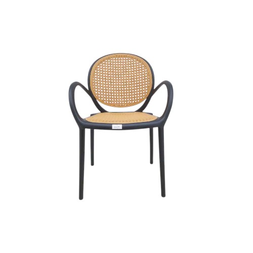 PLASTIC CHAIR BLACK-YELLOW Y-65