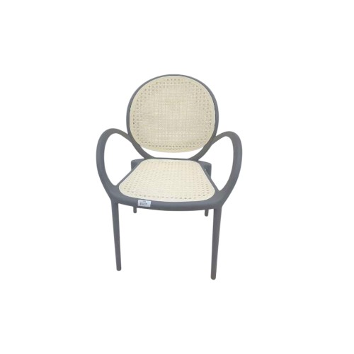 PLASTIC CHAIR GREY-YELLOW Y-655