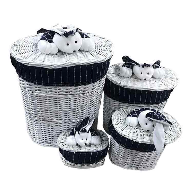 LAUNDRY BASKET 4PCS BAMBOO LT90
