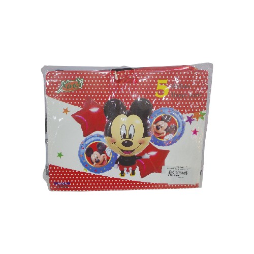 BALLOON FOIL CARTOON 5PCS ASST