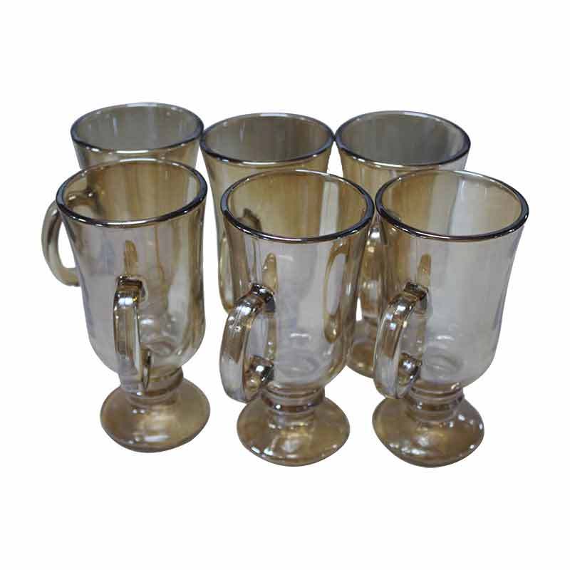 CUP GLASS 6PCS SET 230ML YB298