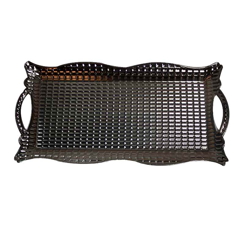 TRAY SERVING SILVER METAL 324G