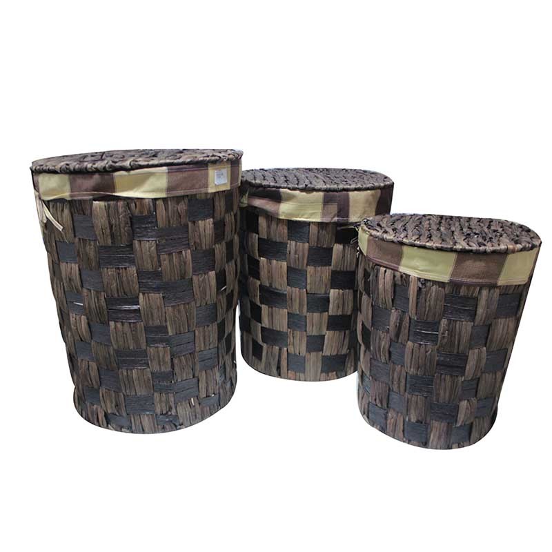 LAUNDRY BASKET 3PCS Q2466 COFFE