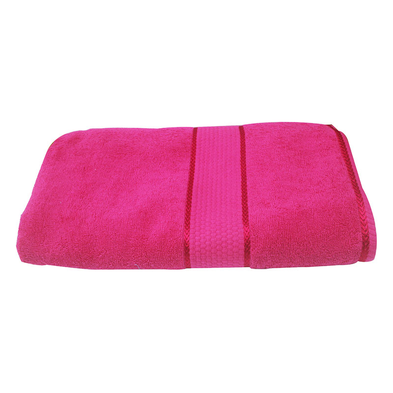 BATH TOWEL PINK 100X150CM 2PLY