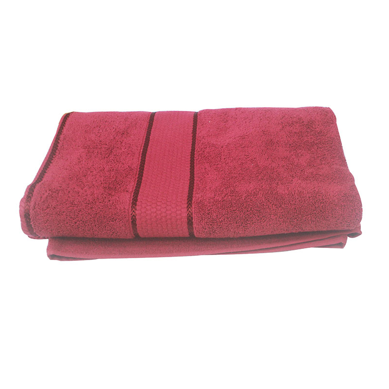BATH TOWEL MAROON 100X150CM 2PL