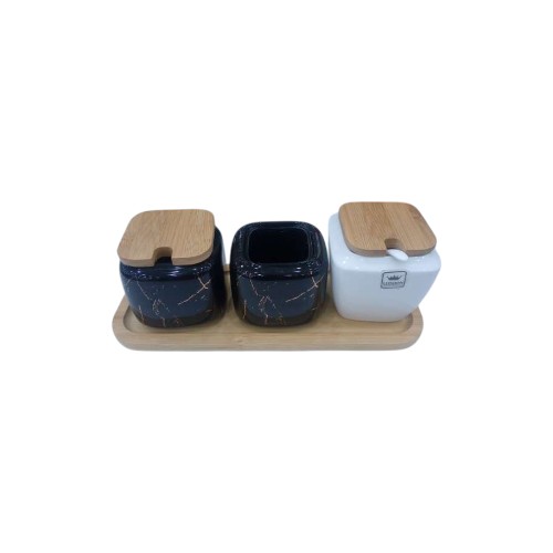 CRUET SET 3PCS JAC7735-H28 BLAC