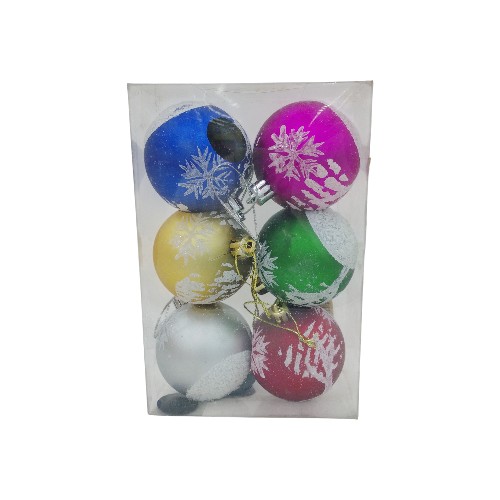 XMAS DECO 6PCS BALLS XD-03-6
