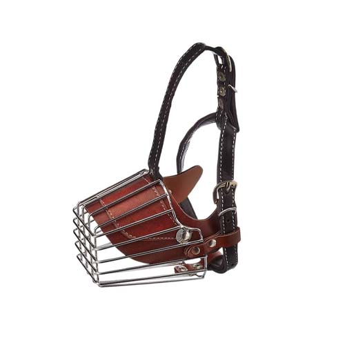 MASK DOG MOUTH LEATHER STEEL NO