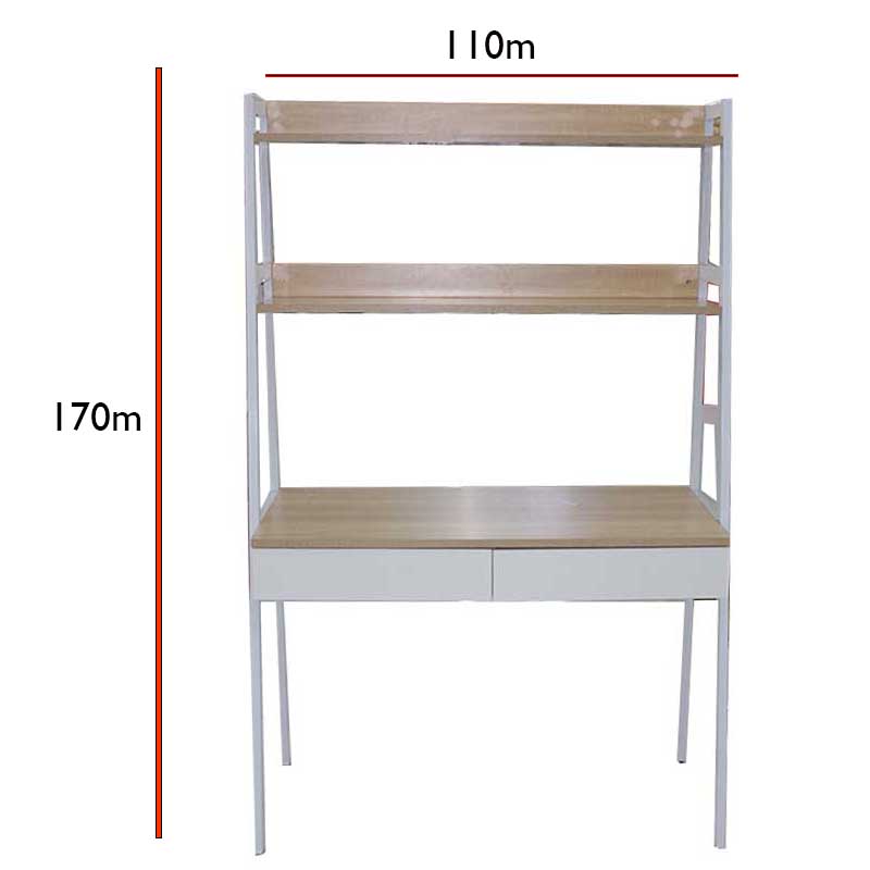 STUDY DESK W-SHELF WALL MOUNT 8