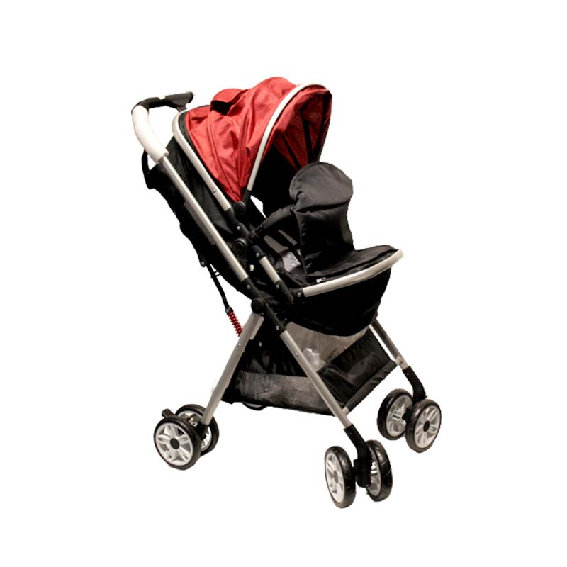 BABY STROLLER WINE RED A8