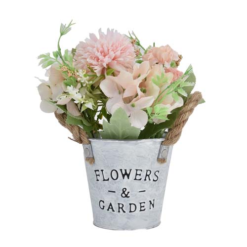 FLOWER IN METAL POT BH642