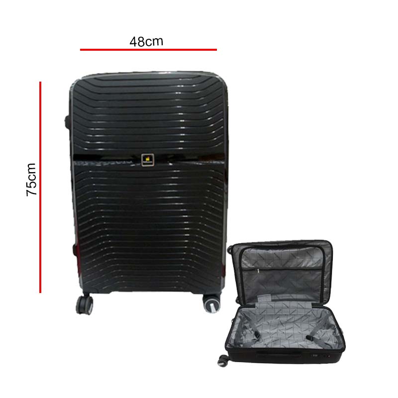SUITCASE 76CM BLACK HOFFMANNS
