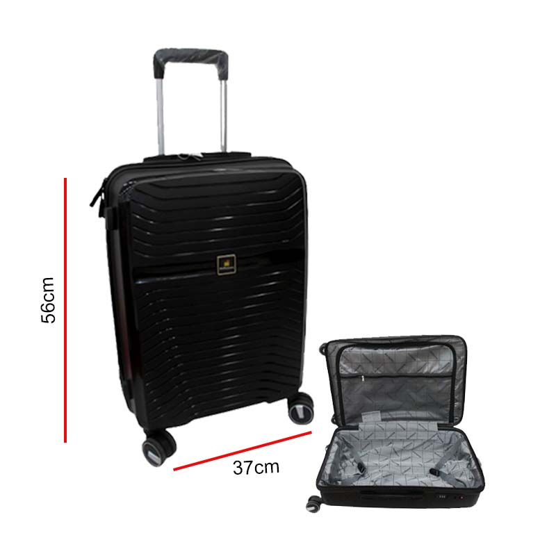 SUITCASE 56CM BLACK HOFFMANNS