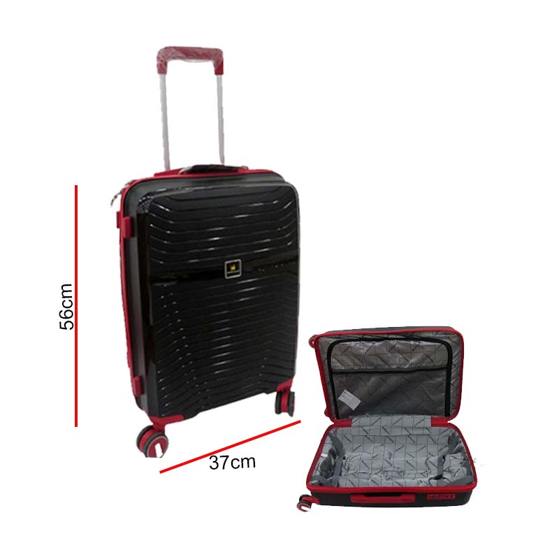 SUITCASE 56CM BLKRED HOFFMANNS