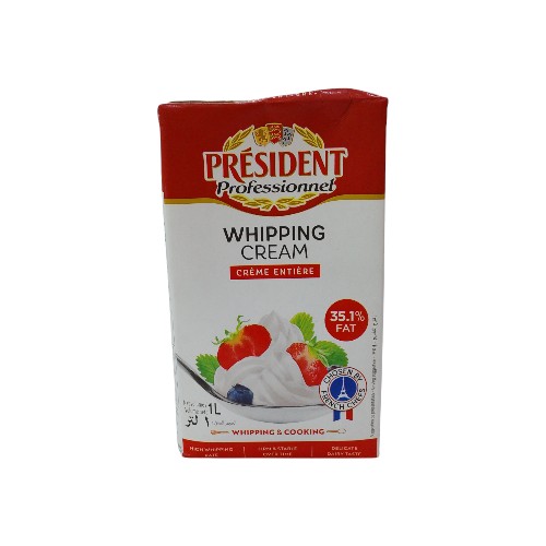 WHIPPING CREAM UHT 1L PRESIDENT