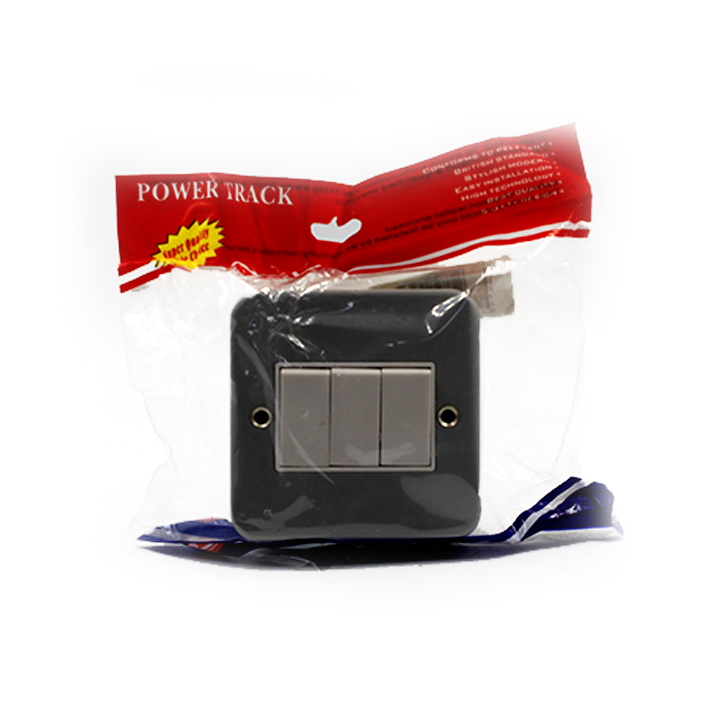 SWITCH 3 GANG 1 WAY PLATE 10AX