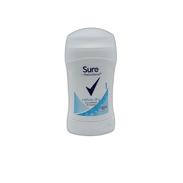 SURE WOMEN COTTON DRY STICK 40G