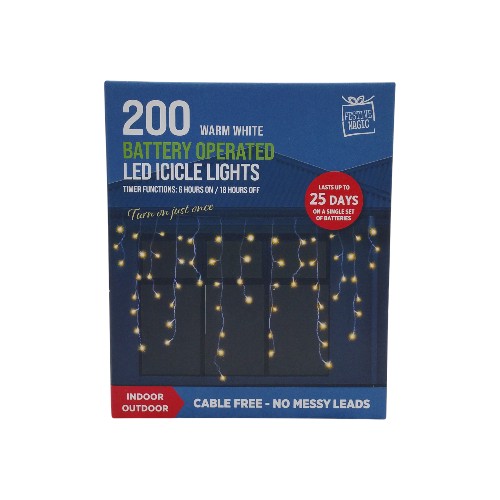 UBL LED TIMER ICICLE LIGHTS 200