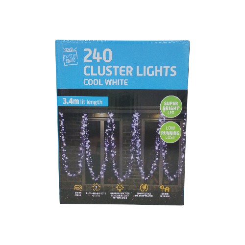 UBL LED CLUSTER LIGHTS 240 WHIT
