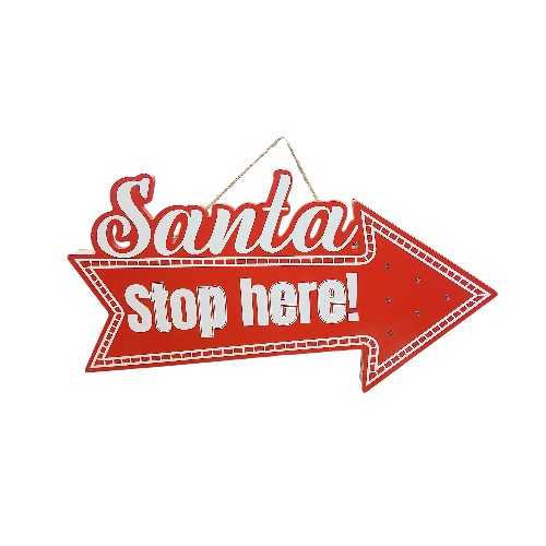 UBL LED HANGING STOP HERE ARROW