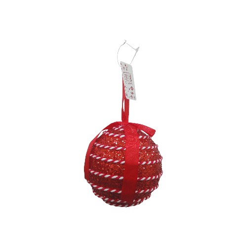 UBL CANDYCANE ROPE BAUBLE GLITT