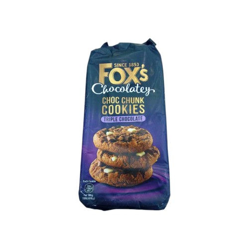 FOXS TRIPLE CHOC COOKIES 180G