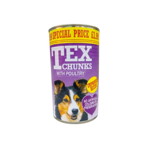 TEX DOG FOOD CHUNKS WITH POULTR