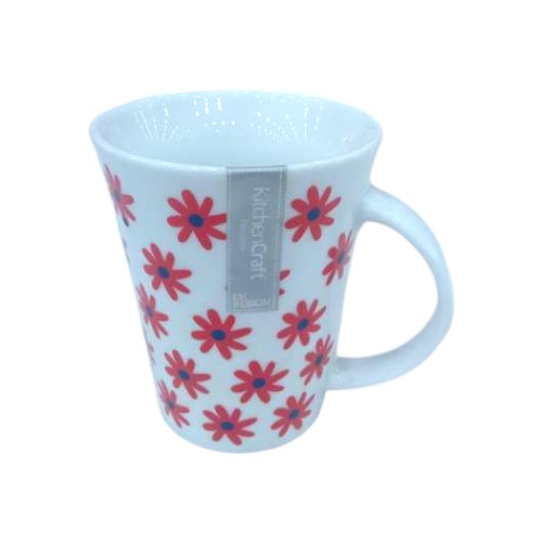 MUG CERAMIC 315ML RED/BLUE FL.