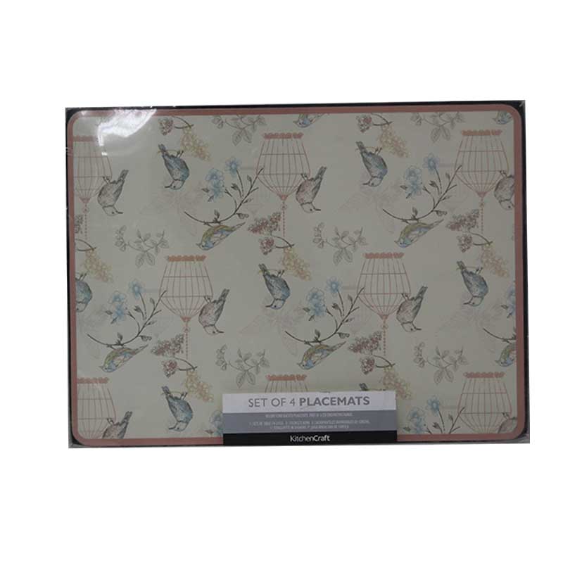 PLACEMAT 4PCS SET BIRD CAGE.