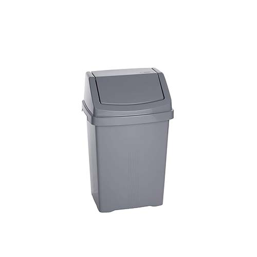 WHAM PLASTIC SWING BIN 25L SILV