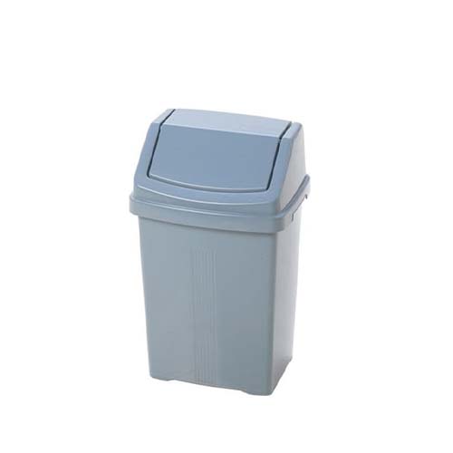 WHAM PLASTIC SWING BIN 8L SILVE