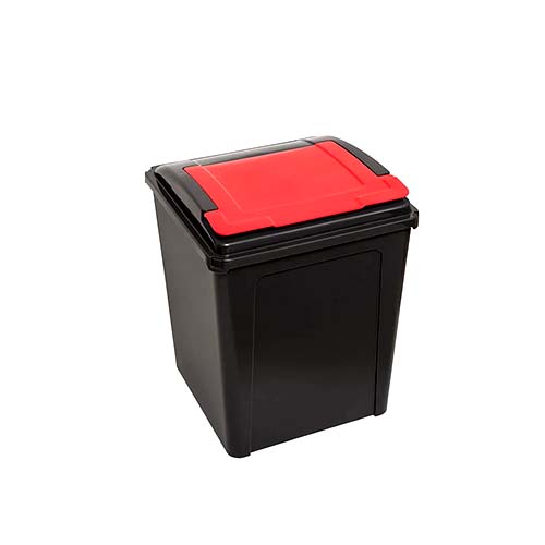 WHAM PLASTIC BIN W LID 50L GRAP