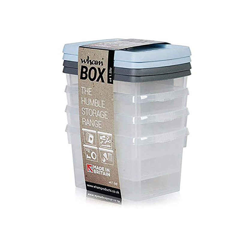 WHAM PLASTIC STORAGE BOX 4PCS X