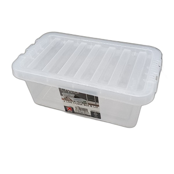 WHAM STORAGE BOX W LID 2L CLEAR.