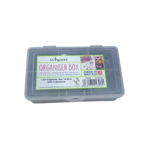 ORGANISER BOX 15CM 6 DIVISION W