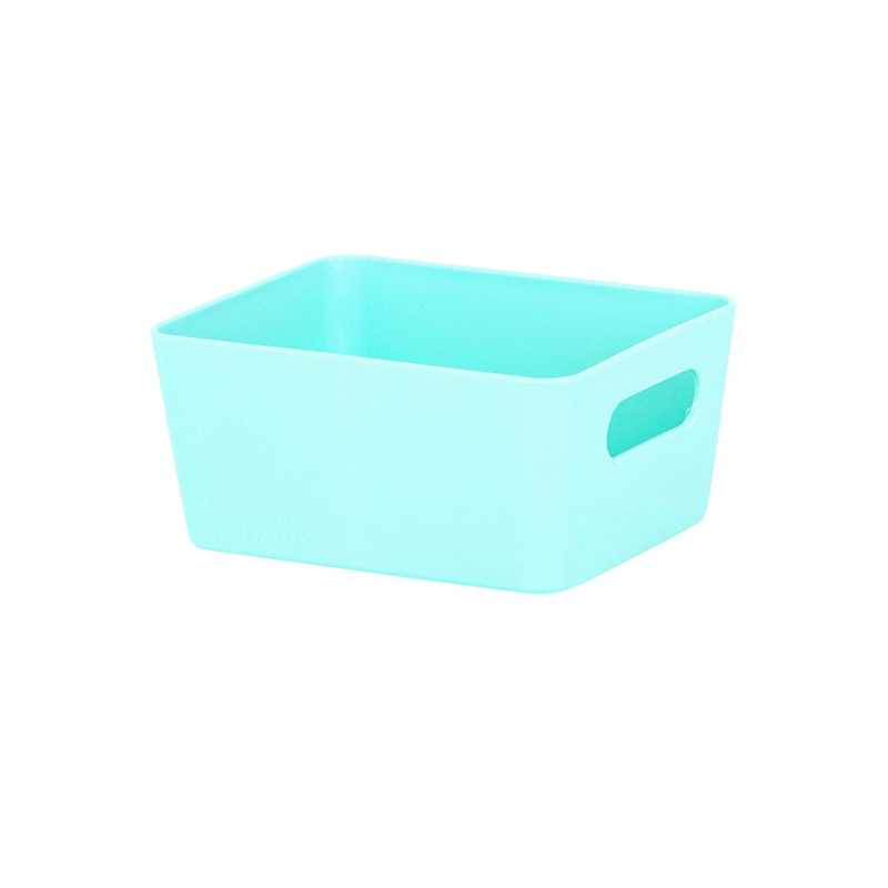 BASKET RECT 13X10CM BLUE PLASTI