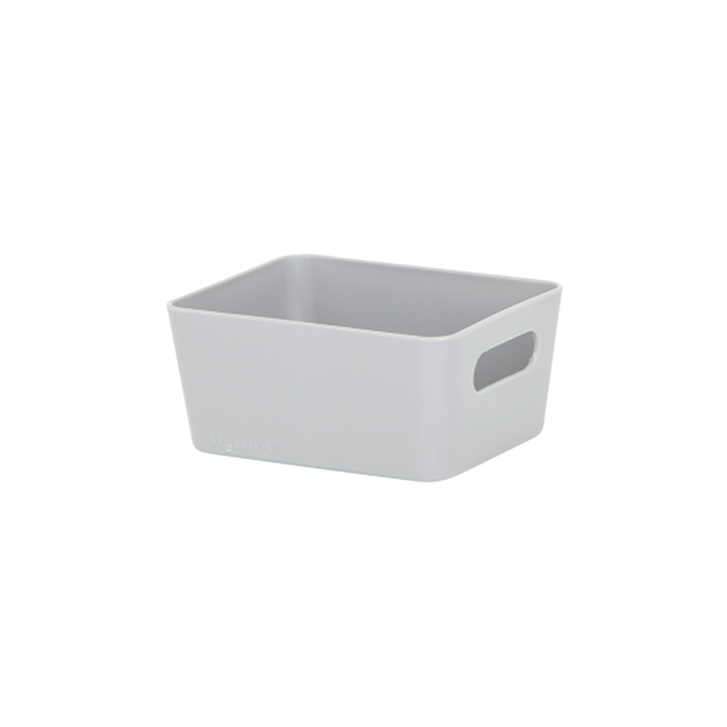 BASKET RECT 12X10CM GREY PLASTI