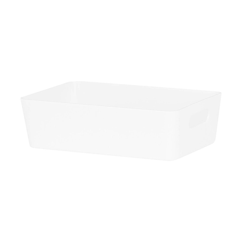 BASKET RECT 20X12CM WHITE PLAST