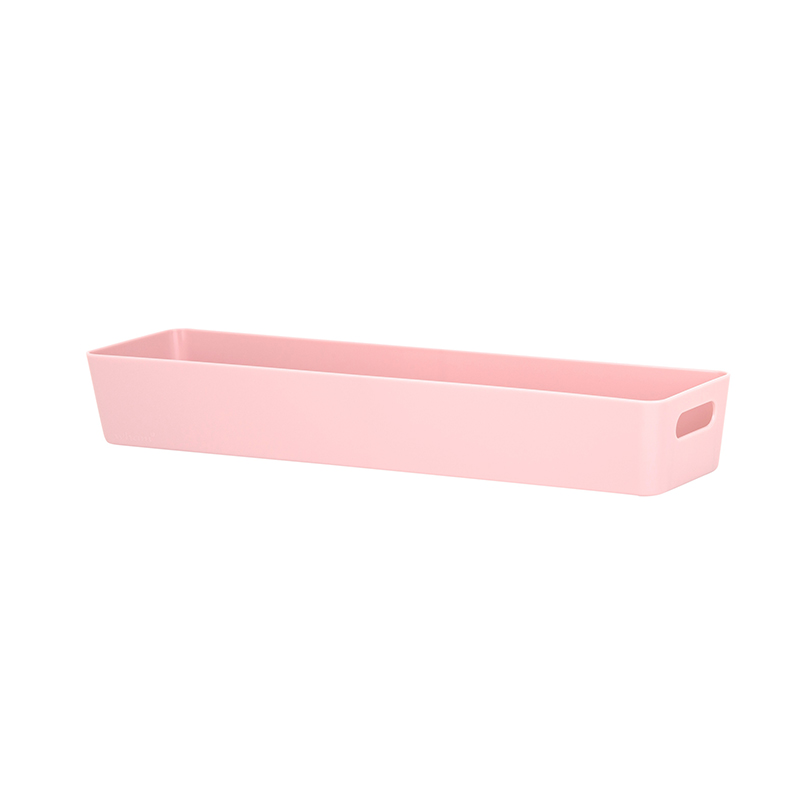 BASKET RECT 40X10CM PINK PLASTI